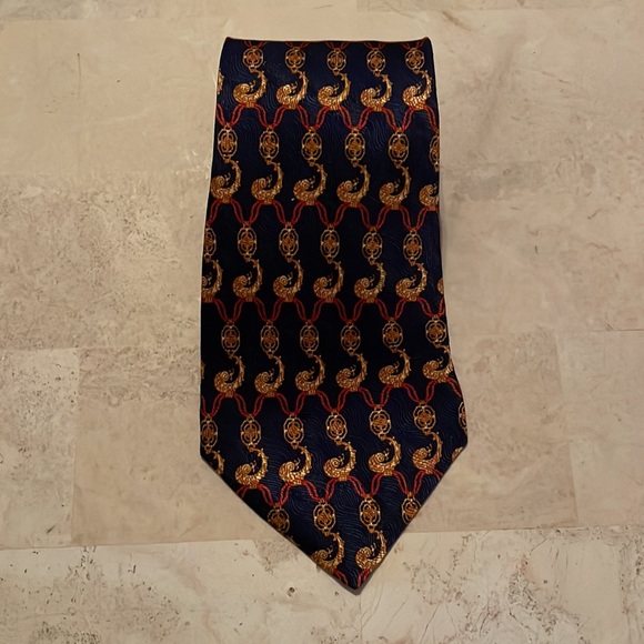 Dormeuil Tie, Multicolors: Blue, Red & Brown/Tan - Picture 5 of 7
